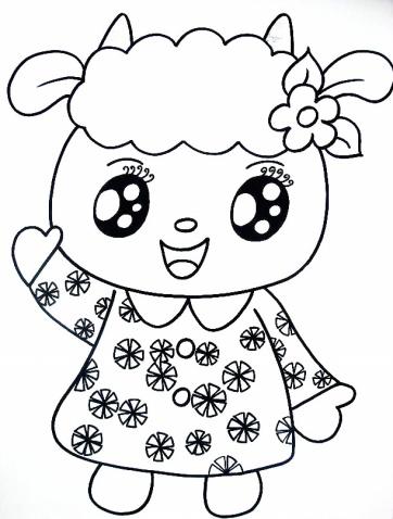 小羊的简笔画2