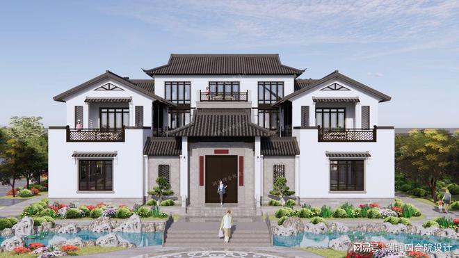 新中式四合院效果图——润润四合院设计刘鹰原创新中式四合院建成照片