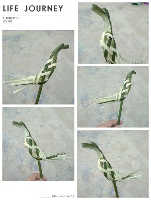 手工制作竹编小鸟