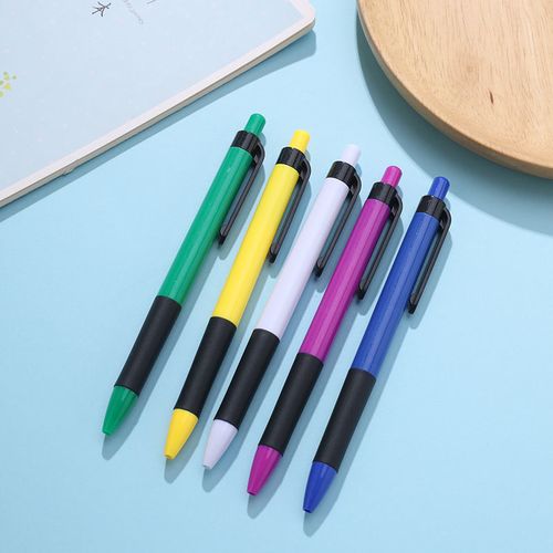 1212提前享经典按动圆珠笔505办公学生原子笔油笔07mm蓝色笔芯50支pp