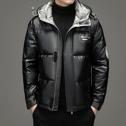 冬季潮流韩版白鸭绒羽绒服短款男士2021新款潮男大码