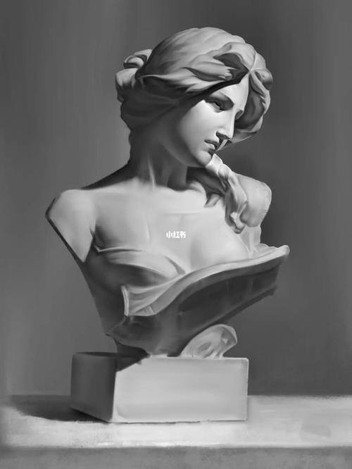 石膏像_绘画_画画的日常_人文_绘画