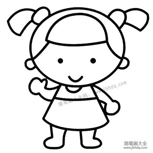 幼儿学画可爱的小女孩