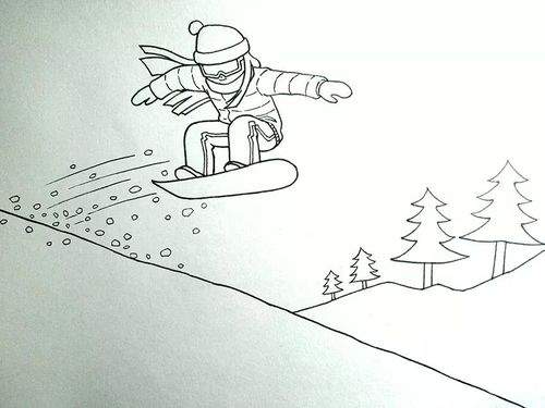 滑雪,绘画