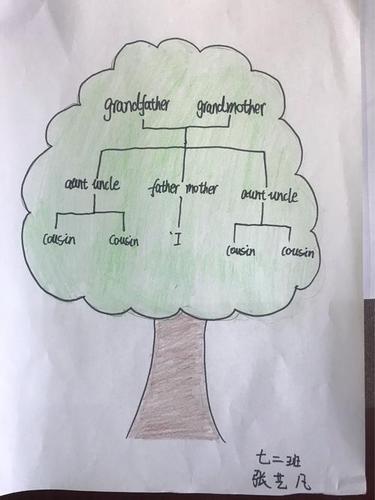 英语五年级familytree手抄报 英语五一手抄报