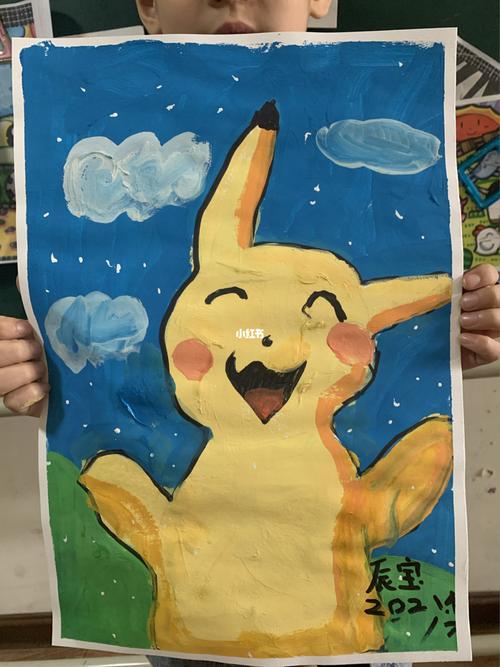 皮卡丘水粉画_皮卡丘_水粉画_文化_绘画