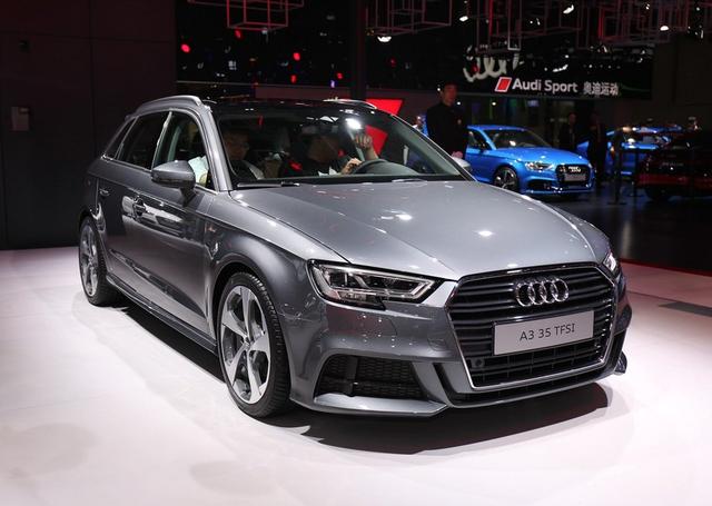 奥迪a3三厢,两厢对比,颜值大气,造型犀利,三厢车身更修长