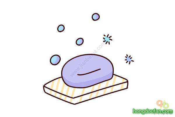 镜子眼镜盒肥皂吹风机眼睛盘手纸10张常见的小物品儿童卡通简笔画