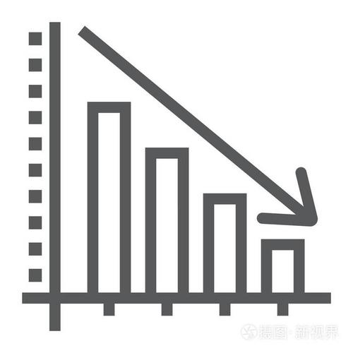 减少线图标, 减少和分析, 图表符号, 矢量图形, 在