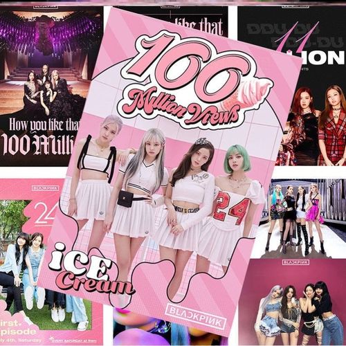 blackpink团体照 舞台,blackpink团体照 四人 明星blackpink海报高清粉墨团体写真照片周边卡片ins