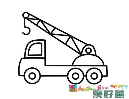 带颜色的吊车简笔画图片怎么画简笔画教程