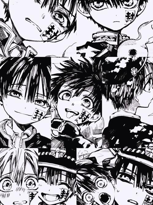 黑白壁纸_花子君_壁纸_动漫壁纸_黑白动漫壁纸_素材