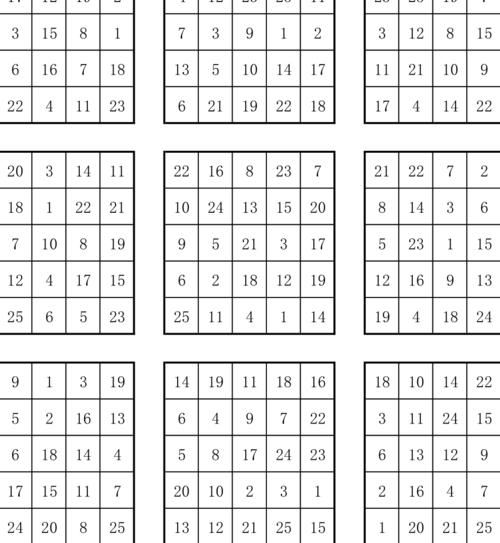 舒尔特注意力训练方法舒尔特表打包下载