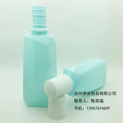 批量销售350ml异性瓶漱口水多边形pet塑料瓶扁装类似黑人瓶