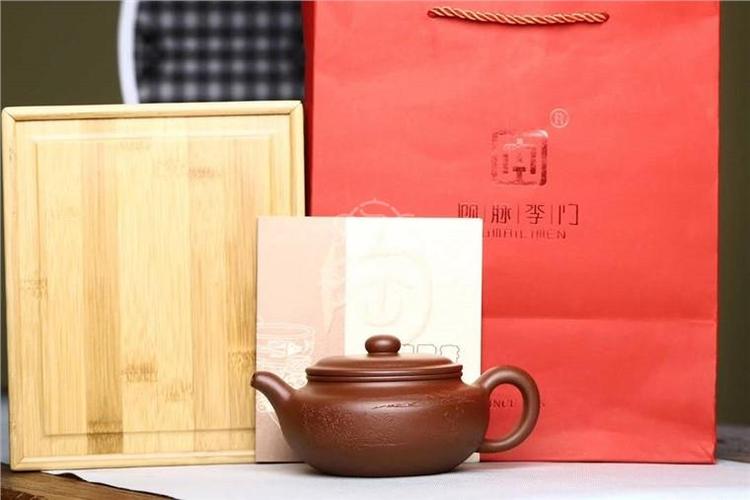 李昌鸿紫砂壶作品|原矿底槽清扁福壶420cc手制正品行情