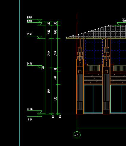 建筑物各个方向的立面图室外标高不同