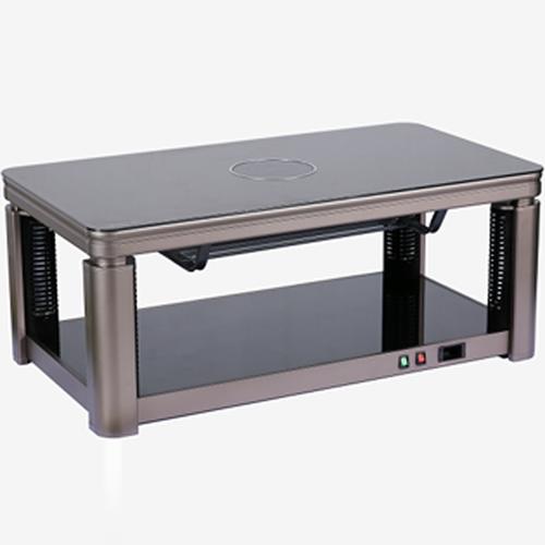 美的(midea)电暖桌n-nzc2502卡其棕色取暖桌长方形家用多功能烤火桌子