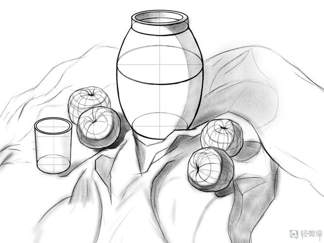 临摹组合静物组合—素描速写静物提高训练