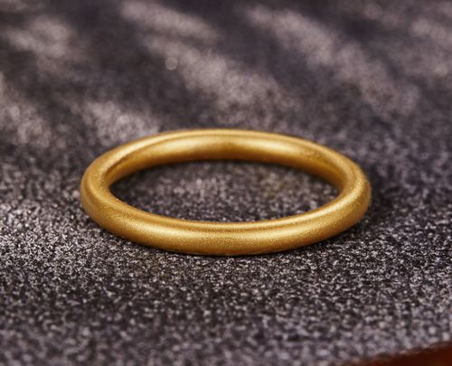 源头厂家古戒指法 镀黄金戒指简约素圈镀哑光戒指情侣戒 一件代发