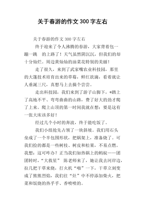 关于春游的作文300字左右.docx