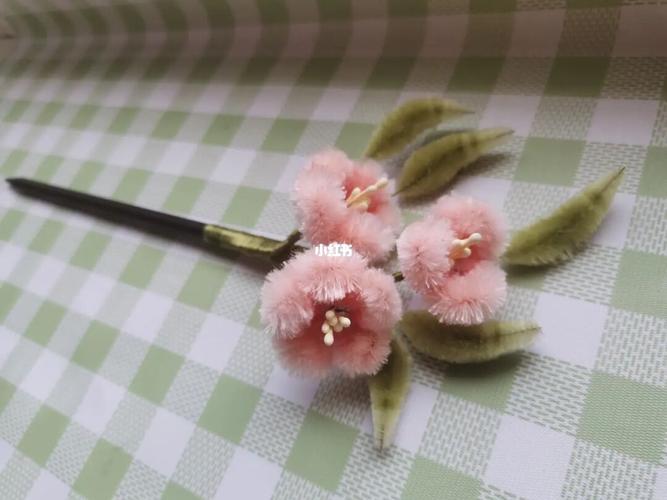 非遗绒花桃花_桃花_绒花_非遗绒花_兴趣爱好_手工
