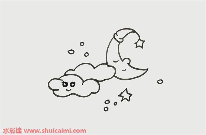 月亮怎么画月亮简笔画步骤图