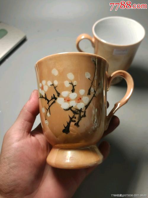 80年代左右,电光釉梅花茶杯一对_彩绘瓷/彩瓷_第4张_7788瓷器