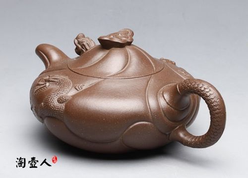 鱼化龙-紫砂壶图片