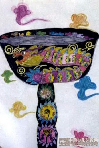 儿童画-龙杯-《少儿画苑》第10届国际少儿书画大赛获奖作品