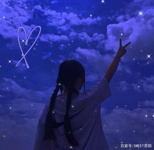 治愈系滤镜天空背景女头