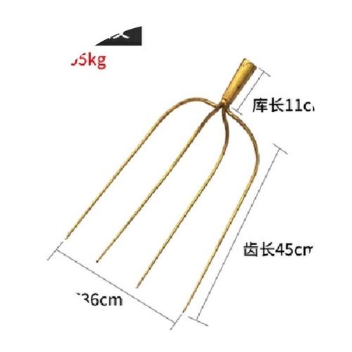 钢叉松土耙子四齿铁耙子铁叉三股叉农用工具搂草三齿叉子翻地草叉