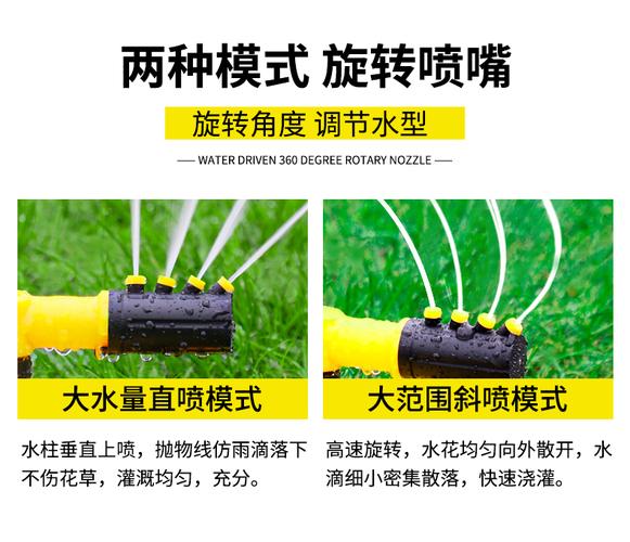 绿化喷灌喷头喷淋自动洒水器草坪园林喷水浇水菜地浇地360度旋转升级
