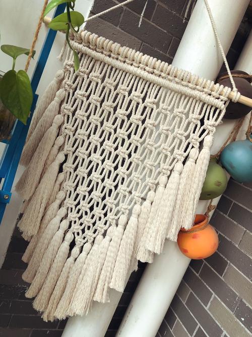 [novier布玩艺] 挂毯 diy 毛线手工编织 手编挂毯绳 macrame 北欧