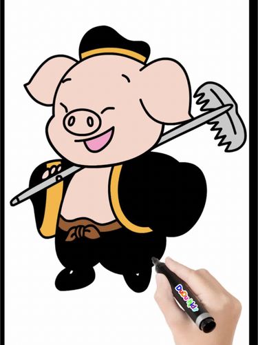 怎样画猪八戒简笔画99西游记绘画卡通画_简笔画_绘画_西游记影评