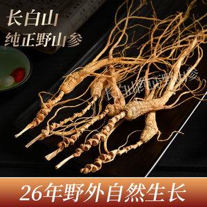 人参长白山野山参26年野生人参林下参干货泡酒吉林东北特产礼盒参