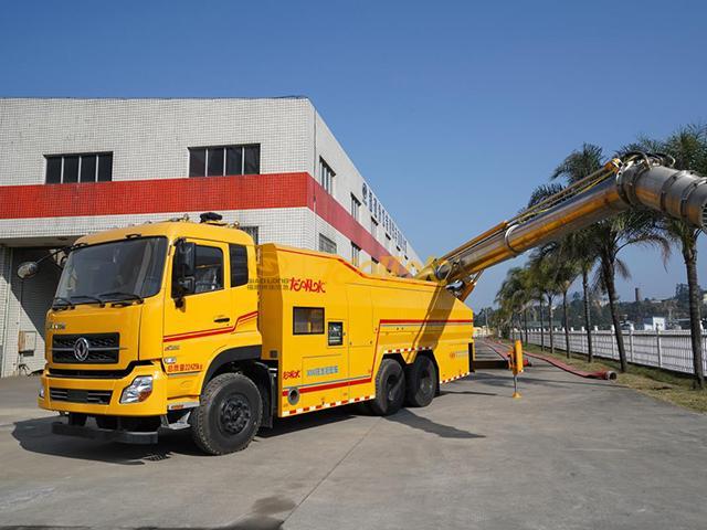 "龙吸水"3000单管旋出式大流量排水抢险车_福建侨龙应急装备股份有限