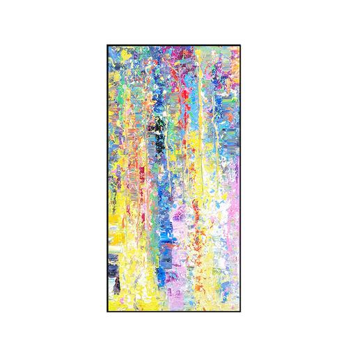 手绘抽象油画现代简约北彩色肌理艺术单幅多幅大幅背景客厅装饰画