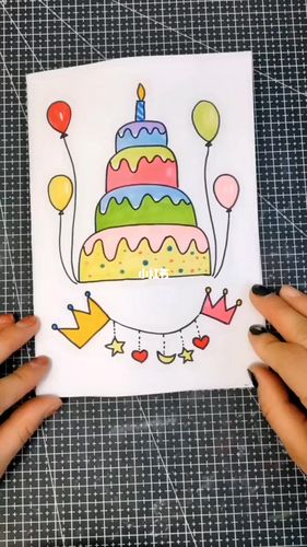 生日_贺卡_简笔画_文化_绘画