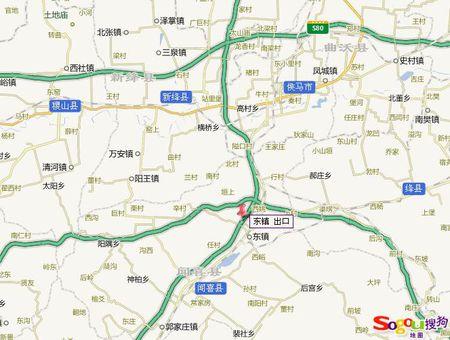 闻喜县 东镇 出口附近 如图标示处
