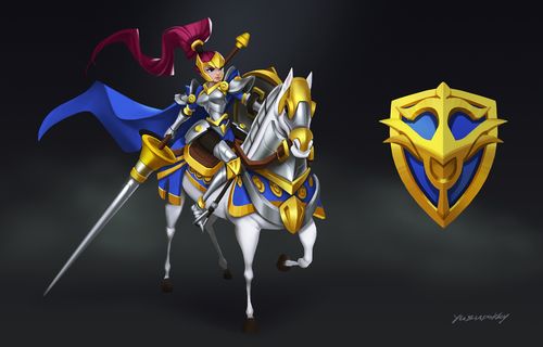 美式卡通-女骑士