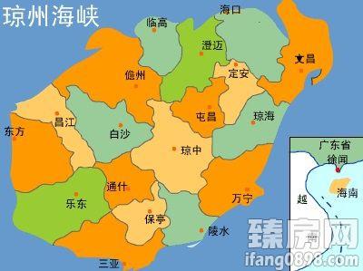 海南房地产发展区域又具体划分为以下