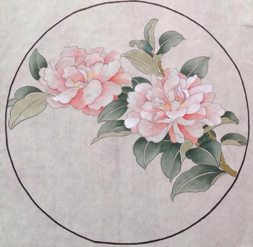 工笔花鸟画020202美丽的山茶花有具体步骤