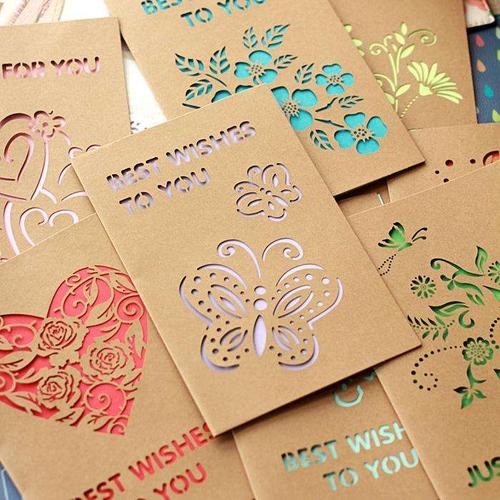 产品供应 贺卡纸激光切割机 一些镂空的图案让贺卡简直是活灵活现呀