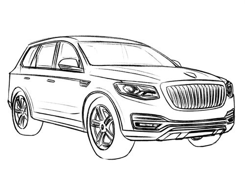 与h7共享平台 全新红旗suv手绘效果图_搜狐汽车_搜狐网