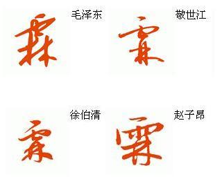 霖字草书怎么写