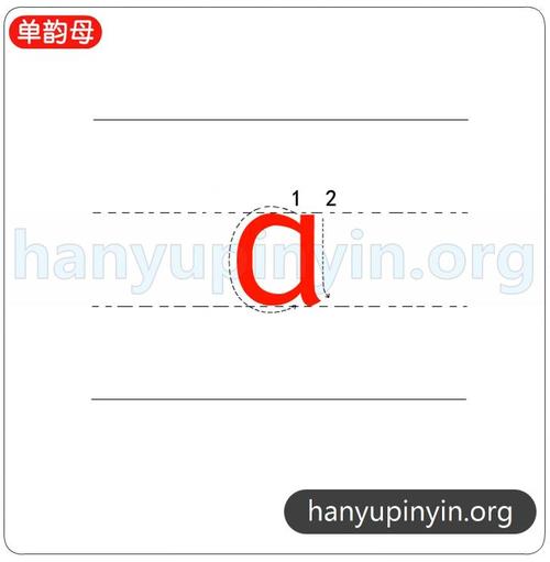 韵母a的笔顺和笔画数
