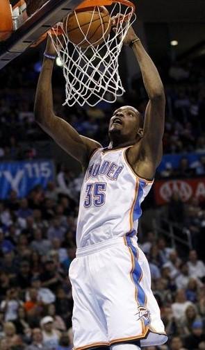 图文nba常规赛小牛负雷霆杜兰特双手暴扣