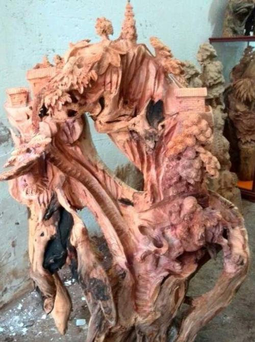 红豆杉根雕欣赏