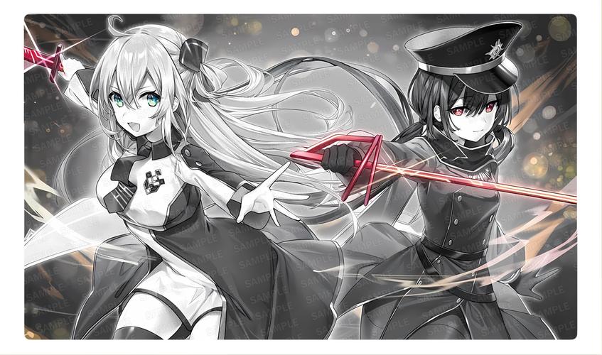 黑猫卡牌游戏王卡垫闪刀姬露世零衣垫子实物无水印