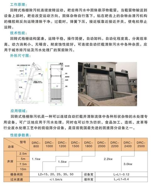 回转式格栅除污机
